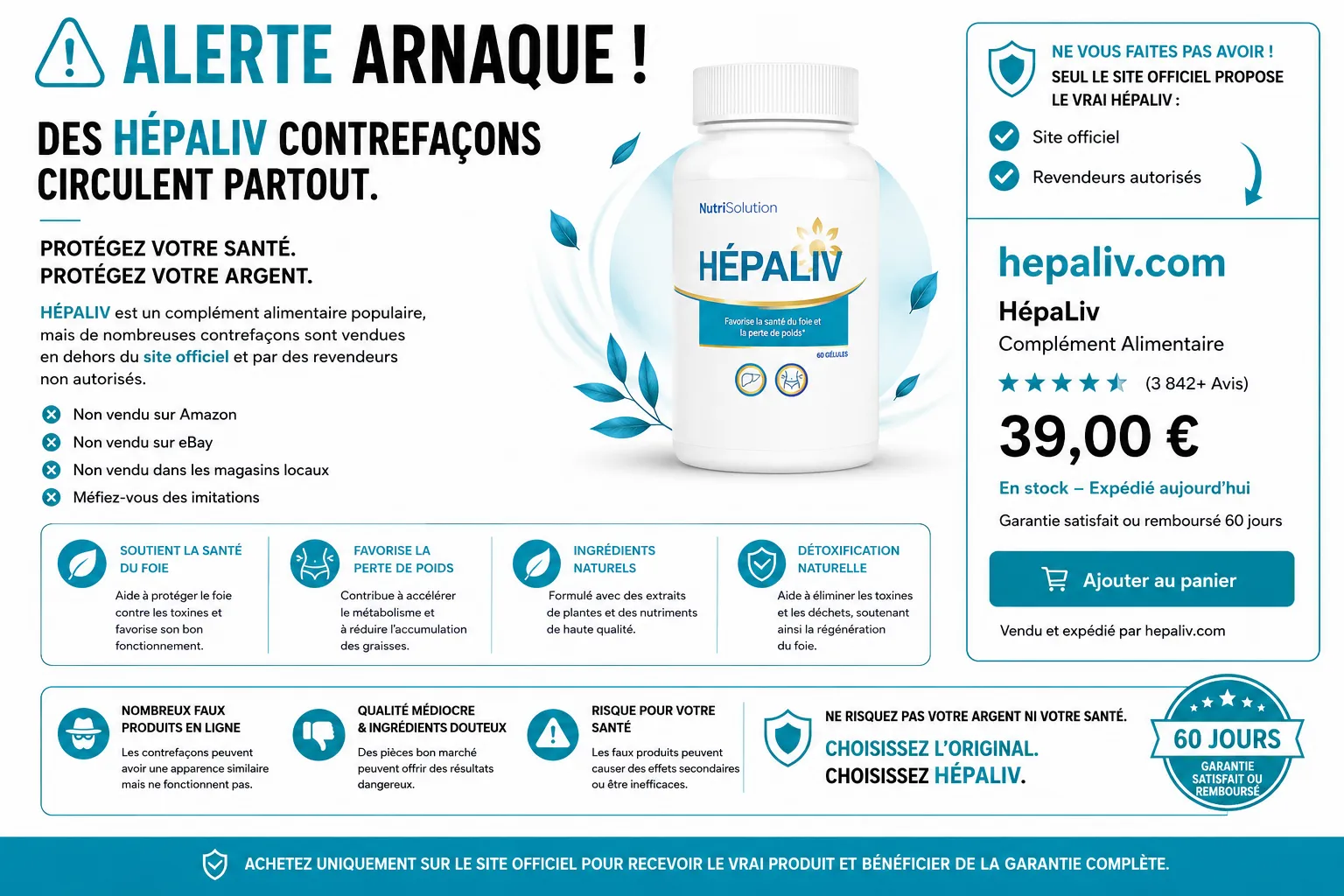 Alerte arnaque HépaLiv